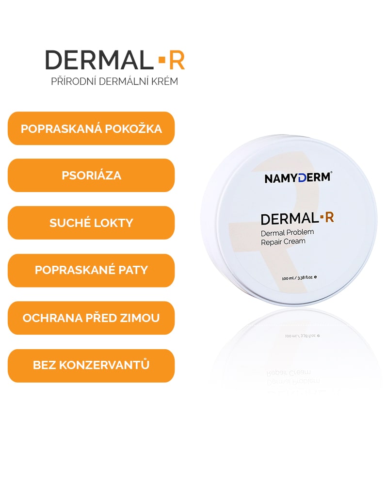 Dermal R - přírodní dermální krém. Popraskaná pokožka, ochrana před zimou