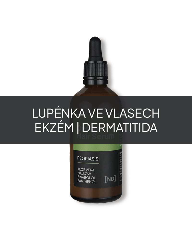 Přírodní vlasové sérum na lupénku ve vlasech
